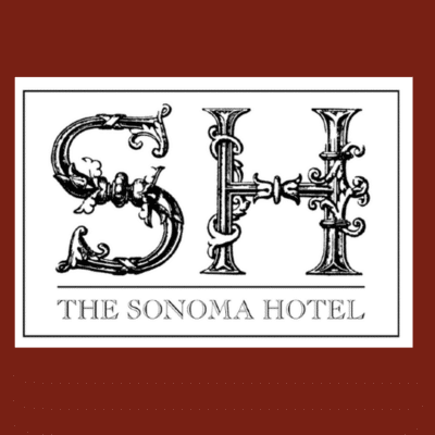 Logo: capital S and H in a font that looks like vines over the words the sonoma hotel